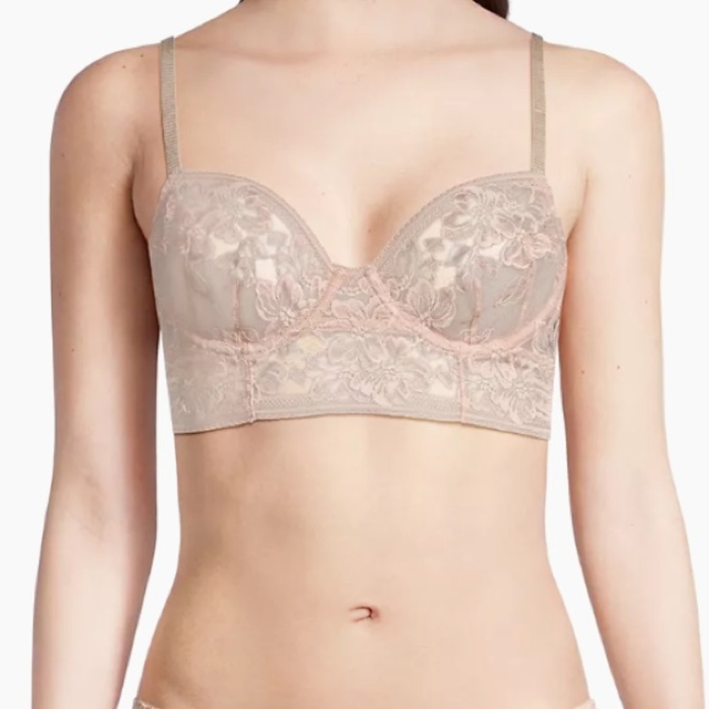 NWT intimately free people Sorento Demi Longline Bra sweet nothings sz 36C - Picture 5 of 12